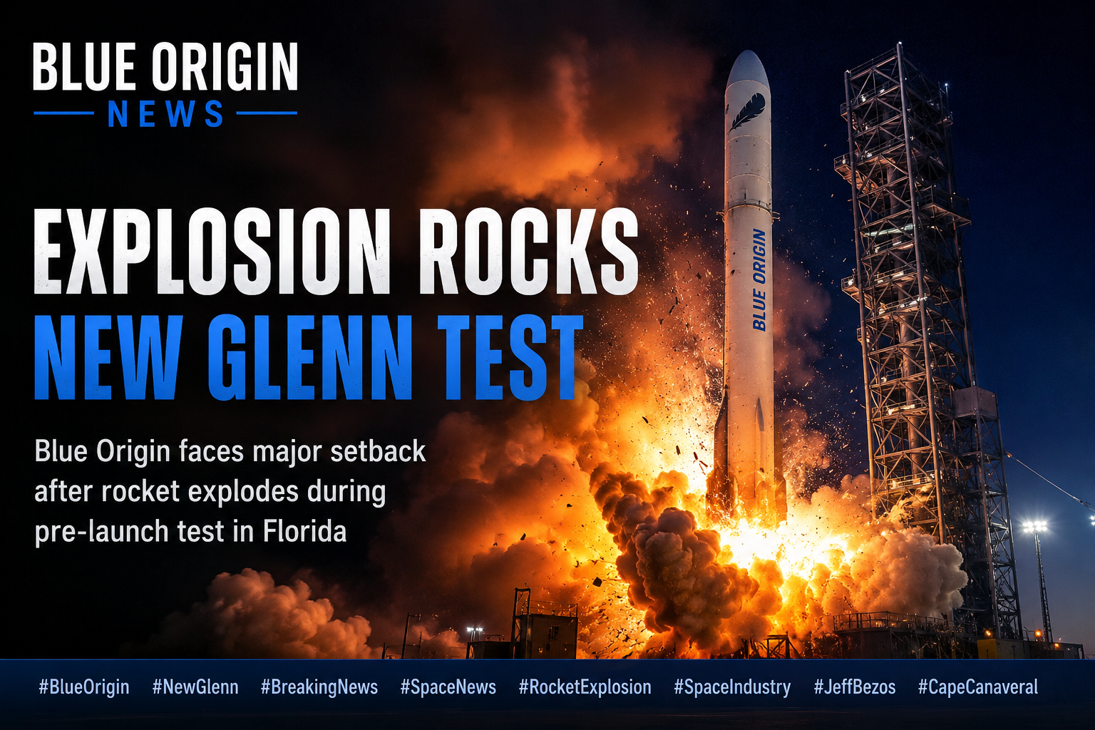 Blue Origin Faces Major Setback After New Glenn Rocket Explosion