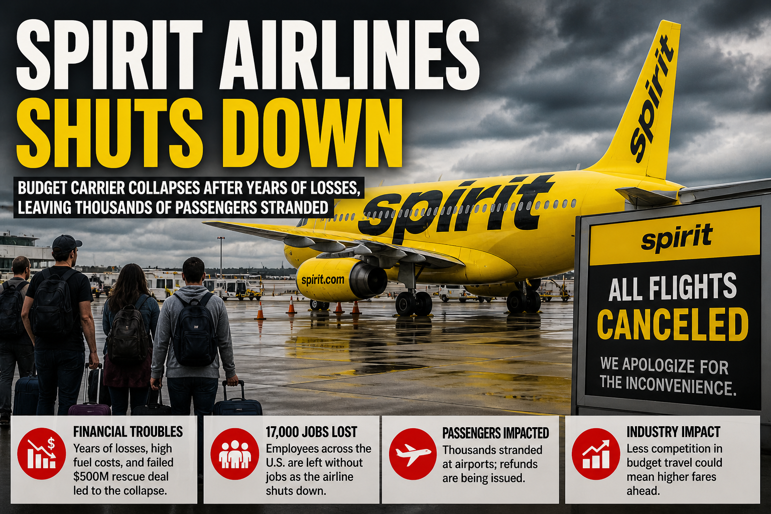 Spirit Airlines Collapse Sends Shockwaves Through U.S. Aviation Industry